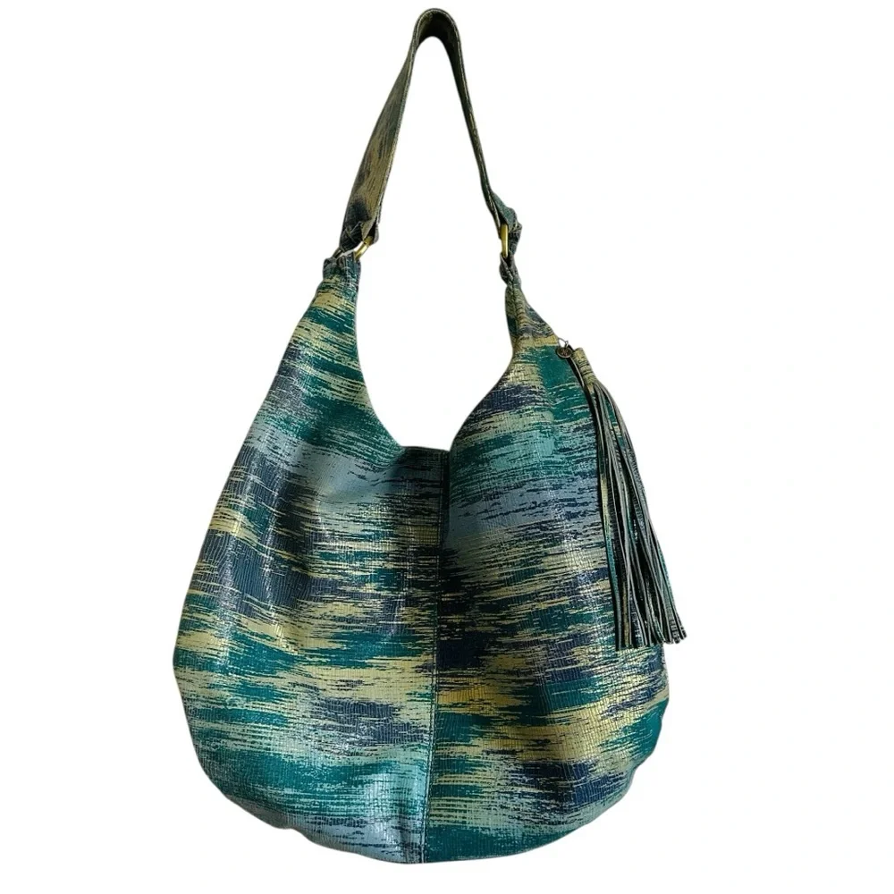 Hobo International Gardner Cracked Glass Leather‎ Shoulder Bag